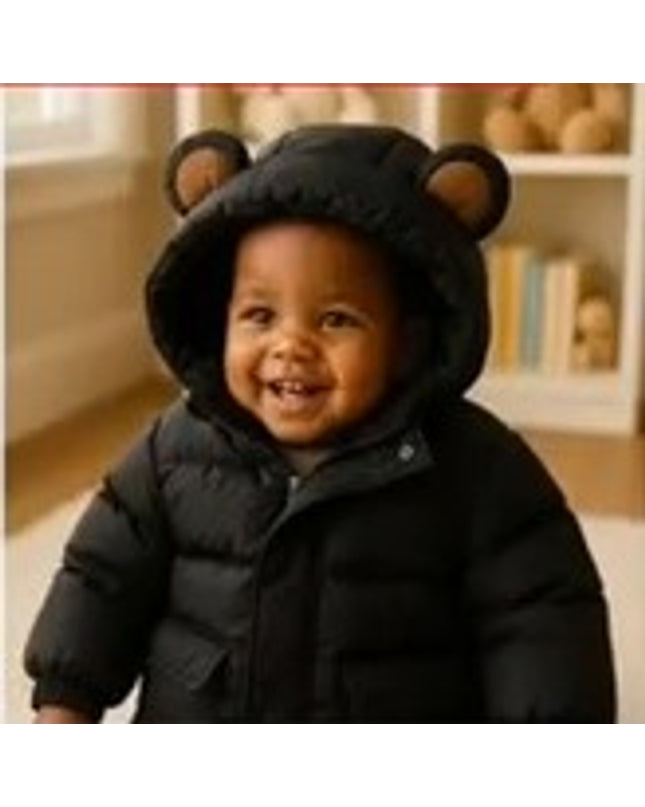 Bear-Ear Padded Jacket – Warm, Durable & Adorably Practical