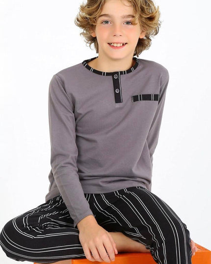 Boys Urban Stripe Lounge Pajama Set