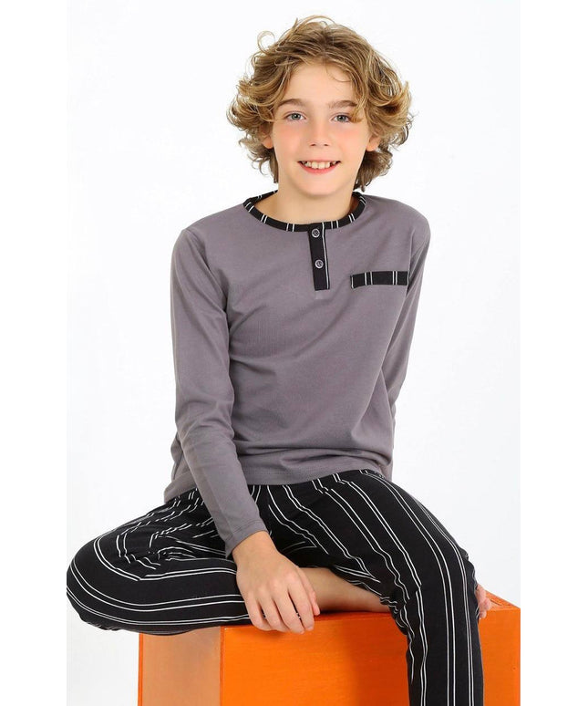 Boys Urban Stripe Lounge Pajama Set