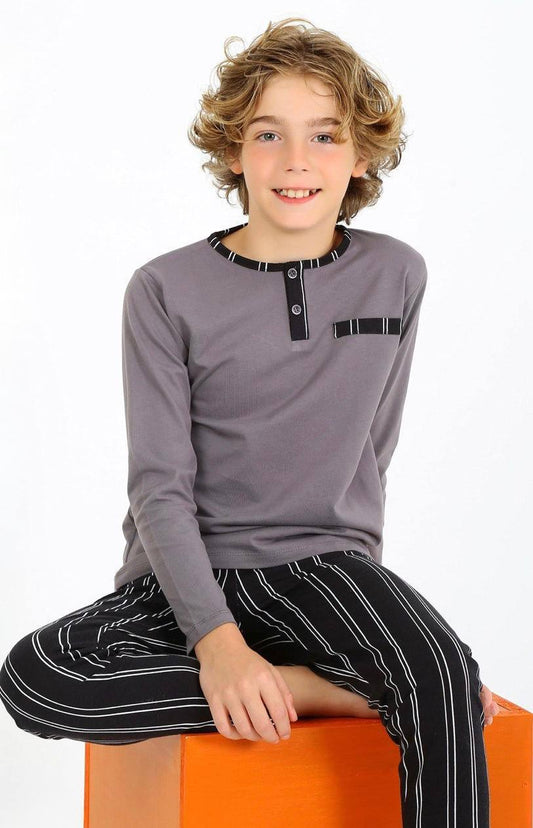 Boys Urban Stripe Lounge Pajama Set