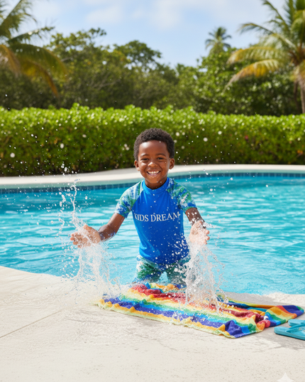 Boys Blue 2-Piece Swim Set – Top & Shorts