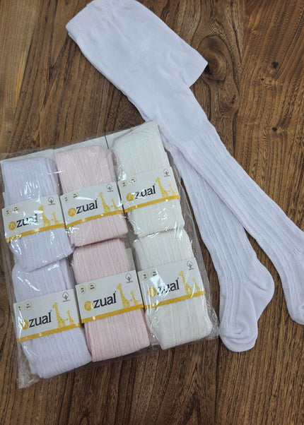Premium Girls Textured Cotton Blend School Tights – 0009K