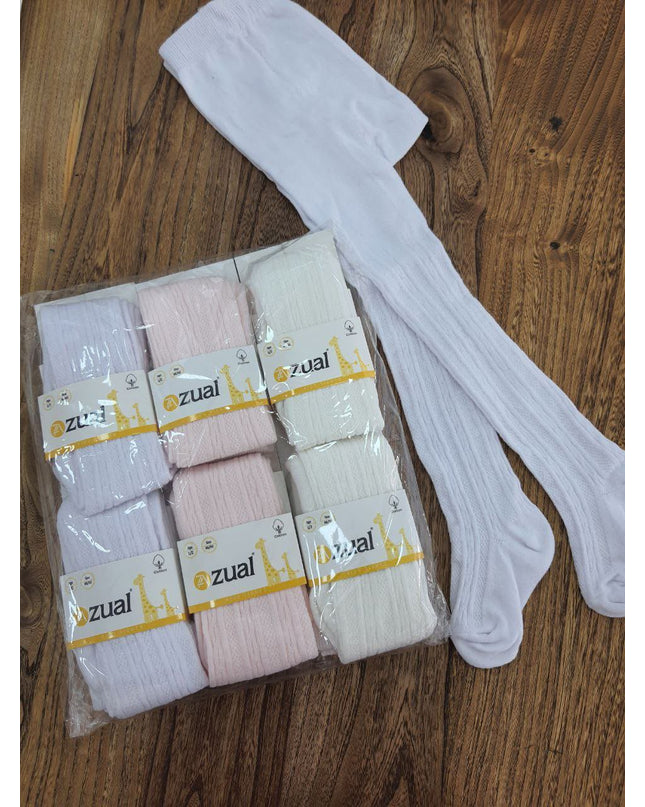 Premium Girls Textured Cotton Blend School Tights – 0009K
