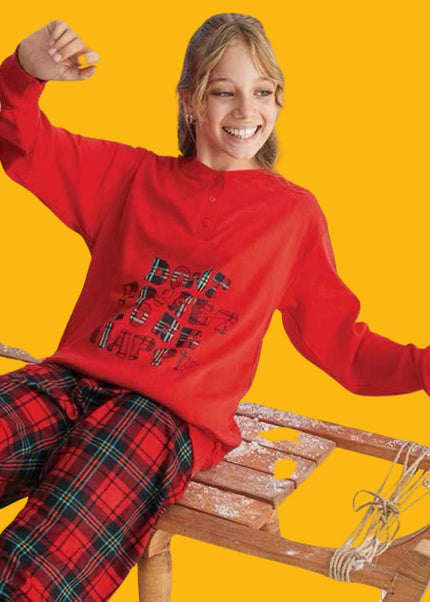 Cotton Girl's Quality Christmas themed Pajamas