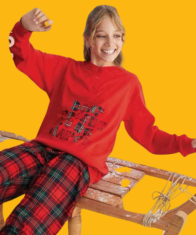 Cotton Girl's Quality Christmas themed Pajamas