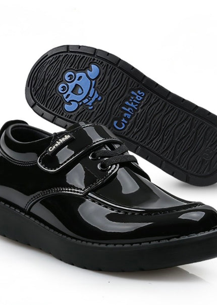 Crabkids Boys Wetlook School Shoe - P618506C