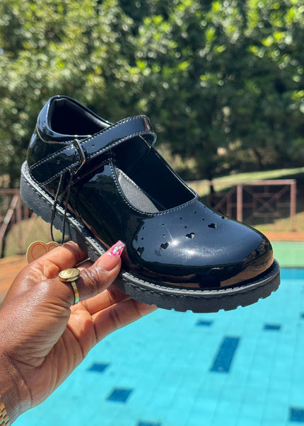 Stellar Steps Girls Wetlook School Shoes - S942-432