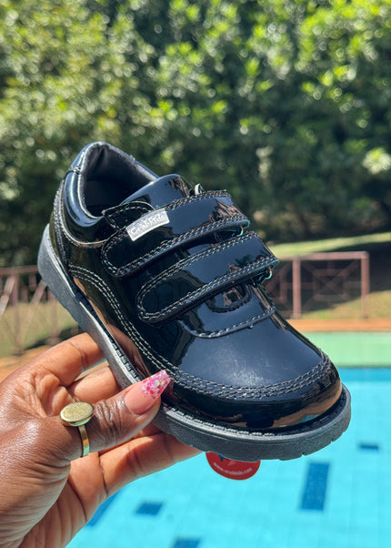 Crabkids Boys Wetlook School Shoe - P617336