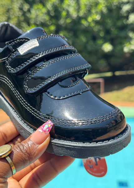 Crabkids Boys Wetlook School Shoe - P617336