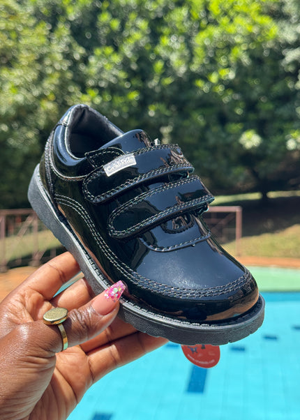Crabkids Boys Wetlook School Shoe - P617336
