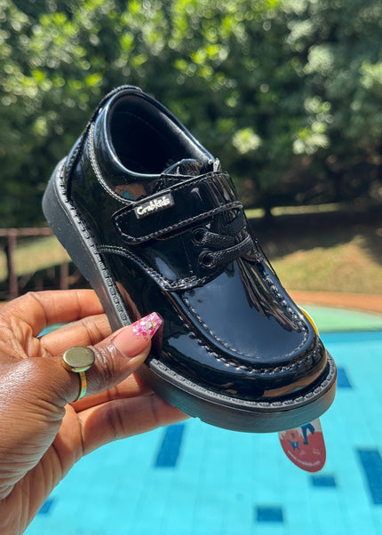 Crabkids Boys Wetlook School Shoe - P618506C