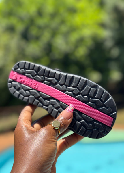 Crabkids Girls Matte Leather School Shoes – Mary Jane Velcro Strap - 617861