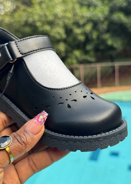 Stellar Steps Girls Matte Leather Mary Jane School Shoes – Durable, Lightweight, Easy Care – S942-429