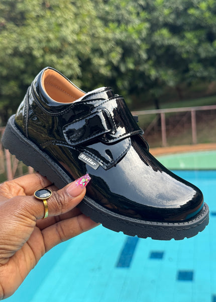 Stellar Steps Boys Wetlook Leather Shoes -S942-501