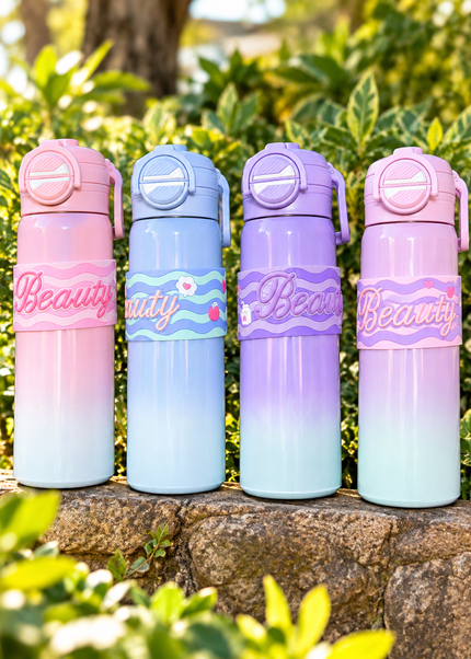 Kids Stainless Steel Water Bottle with Silicone Grip Band