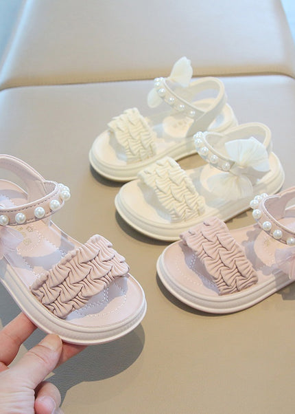 A2526 - Lux Baby Girls Dress Sandals – Soft Sole & Pearl Detail