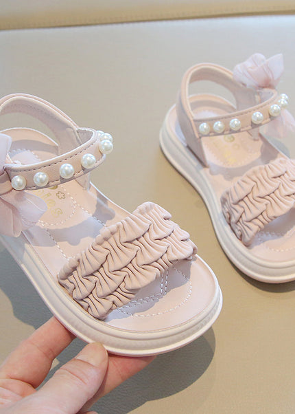 A2526 - Lux Baby Girls Dress Sandals – Soft Sole & Pearl Detail