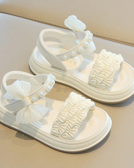 A2526 - Lux Baby Girls Dress Sandals – Soft Sole & Pearl Detail