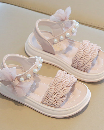 A2526 - Lux Baby Girls Dress Sandals – Soft Sole & Pearl Detail
