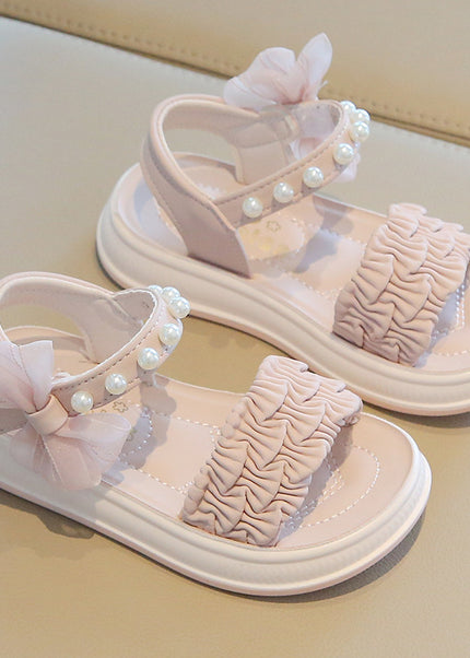 A2526 - Lux Baby Girls Dress Sandals – Soft Sole & Pearl Detail