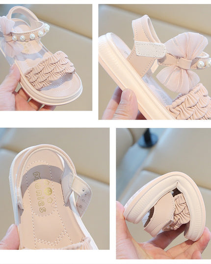 A2526 - Lux Baby Girls Dress Sandals – Soft Sole & Pearl Detail