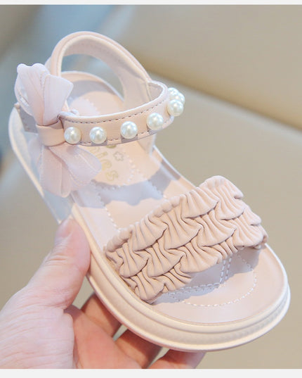 A2526 - Lux Baby Girls Dress Sandals – Soft Sole & Pearl Detail