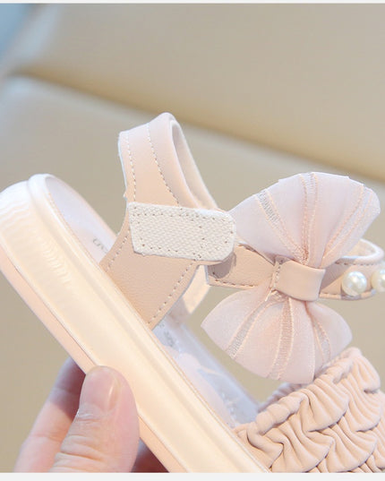 A2526 - Lux Baby Girls Dress Sandals – Soft Sole & Pearl Detail