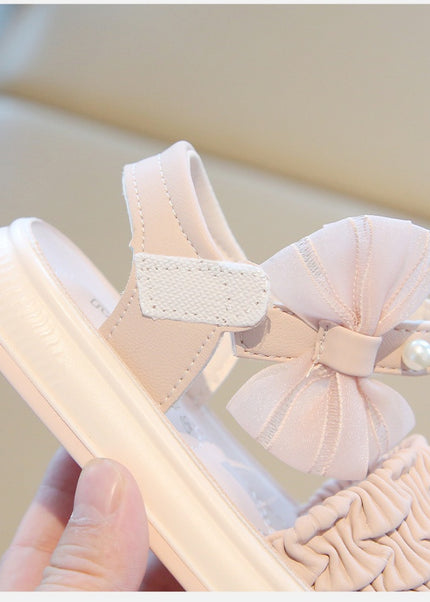 A2526 - Lux Baby Girls Dress Sandals – Soft Sole & Pearl Detail