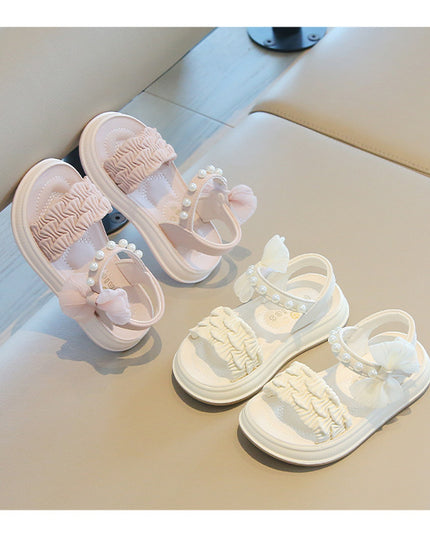 A2526 - Lux Baby Girls Dress Sandals – Soft Sole & Pearl Detail