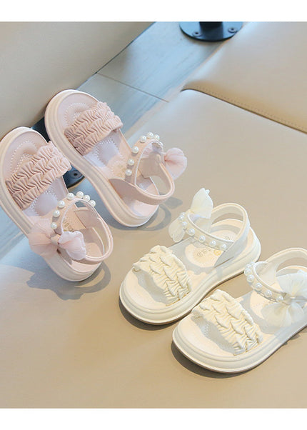 A2526 - Lux Baby Girls Dress Sandals – Soft Sole & Pearl Detail