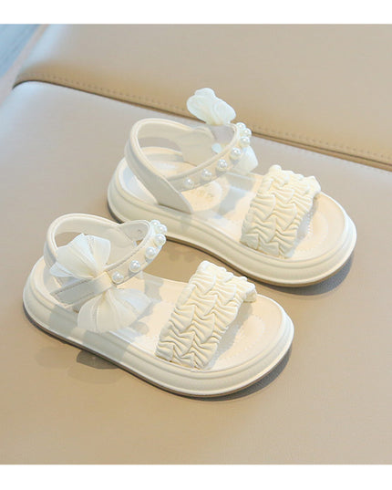 A2526 - Lux Baby Girls Dress Sandals – Soft Sole & Pearl Detail