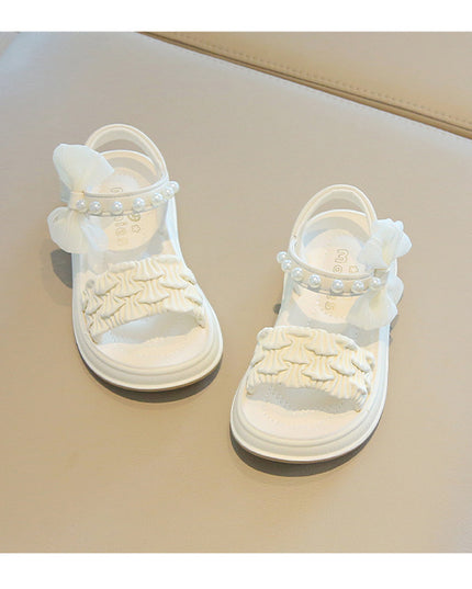A2526 - Lux Baby Girls Dress Sandals – Soft Sole & Pearl Detail