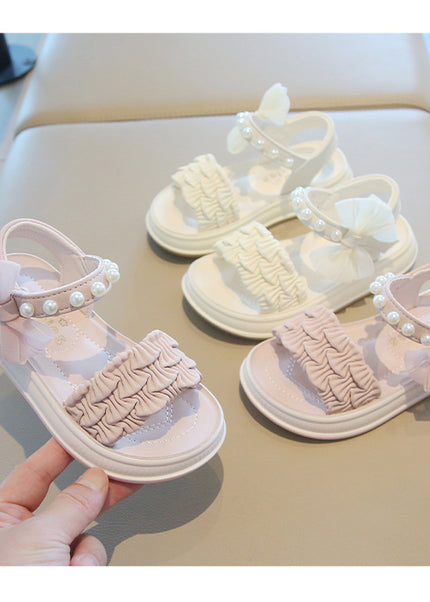 A2526 - Lux Baby Girls Dress Sandals – Soft Sole & Pearl Detail