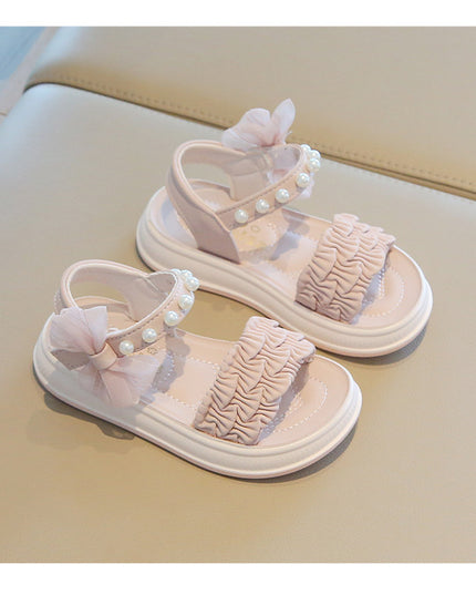 A2526 - Lux Baby Girls Dress Sandals – Soft Sole & Pearl Detail
