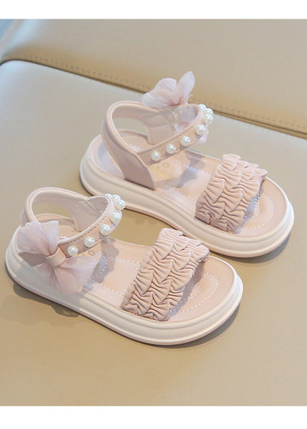 A2526 - Lux Baby Girls Dress Sandals – Soft Sole & Pearl Detail