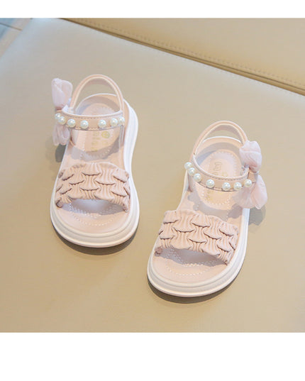 A2526 - Lux Baby Girls Dress Sandals – Soft Sole & Pearl Detail