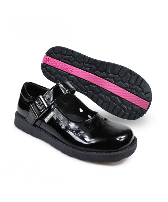 Crabkids Girls Wetlook School Shoes - P617418