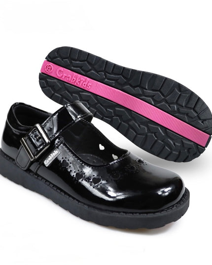 Crabkids Girls Wetlook School Shoes - P617418