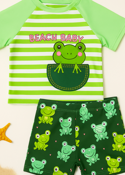 Beach Baby vibes - 2 Piece Set, Swimming Costume for boys