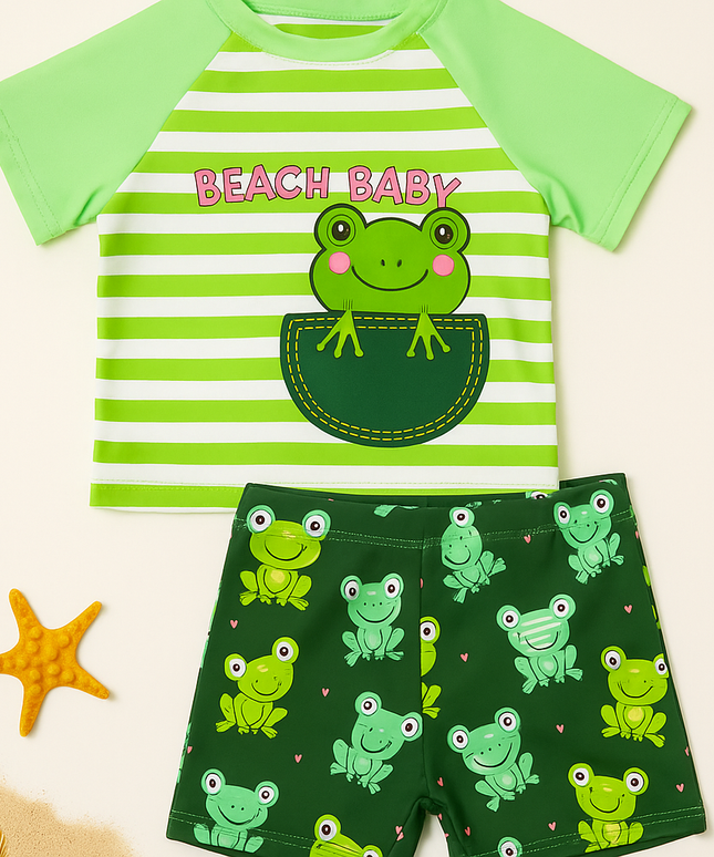 Beach Baby vibes - 2 Piece Set, Swimming Costume for boys