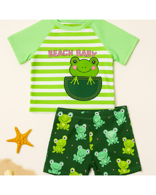 Beach Baby vibes - 2 Piece Set, Swimming Costume for boys