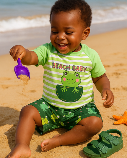 Beach Baby vibes - 2 Piece Set, Swimming Costume for boys