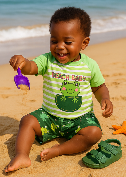 Beach Baby vibes - 2 Piece Set, Swimming Costume for boys