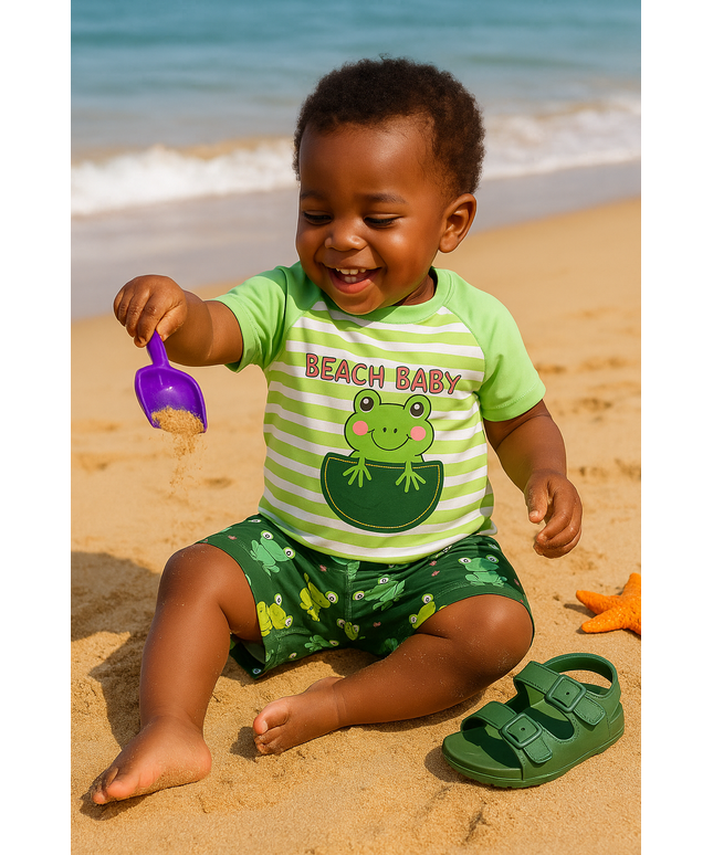 Beach Baby vibes - 2 Piece Set, Swimming Costume for boys
