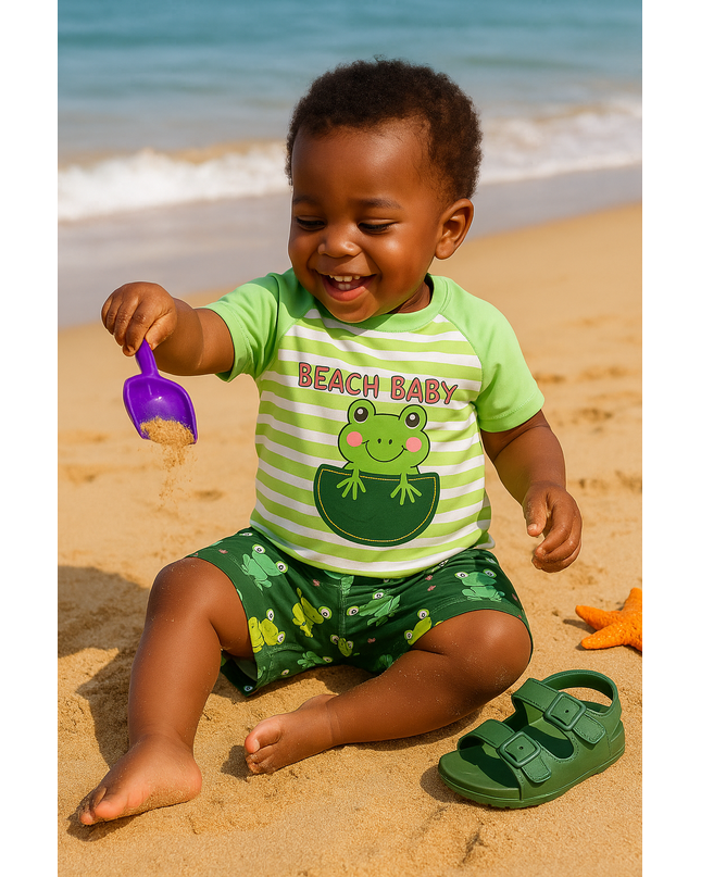 Beach Baby vibes - 2 Piece Set, Swimming Costume for boys