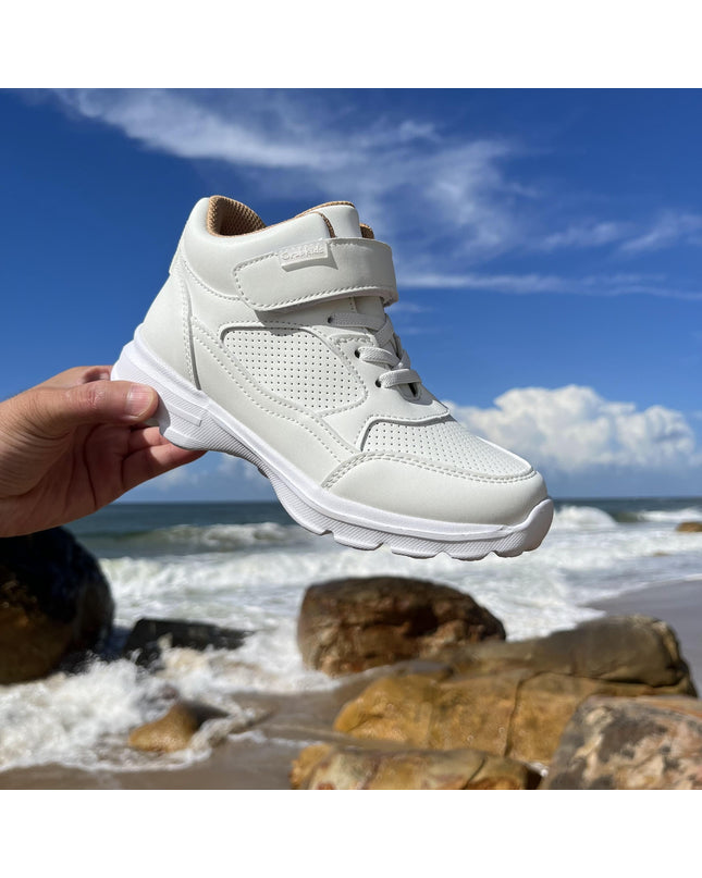 High Cut Quality Kids White Sports Shoes - 817116