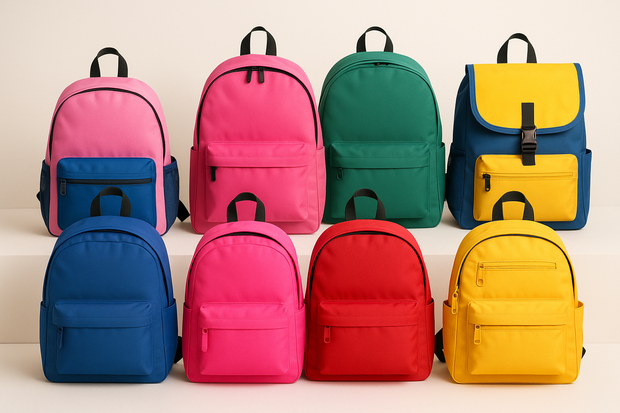 image of several school bags landscape orientation