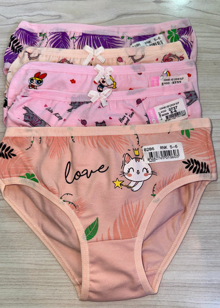 Sale - Girls Cotton Panties – Pack of 5 Bundle