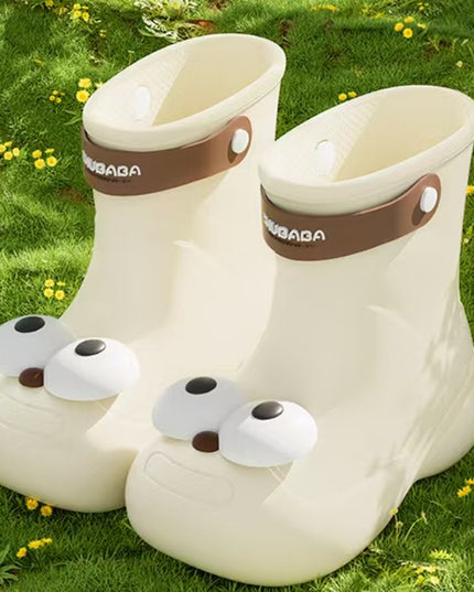Kids Waterproof Rainboots with Cute Paw Design