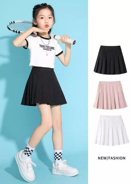 Girls Pleated Skort/Skirt with Labubu Doll